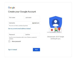 Learn about how to Create a Google account
